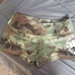 Feed Me Fight Me workout shorts